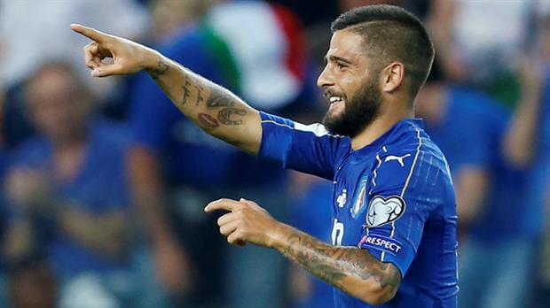 El festejo de Lorenzo Insigne