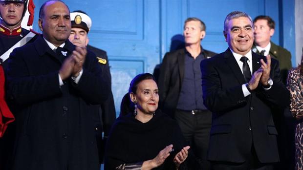 La vicepresidenta Gabriela Michetti junto al gobernador de Tucumán Juan Manzur